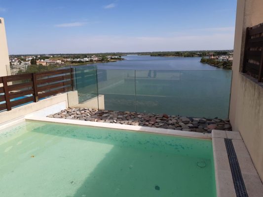 3-room furnished rental with pool and private grill