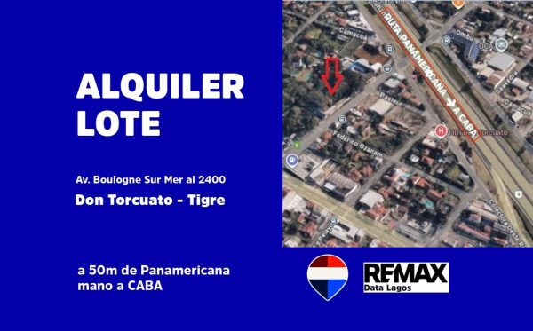 LOTE EN ALQUILER EN DON TORCUATO 50m PANAMERICANA
