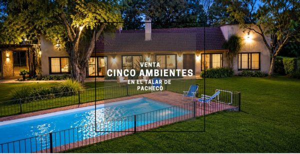 Casa 5 Ambientes En Talar De Pacheco Enorme Parque