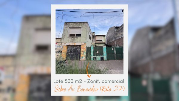 Lote Zonif Comercial en venta Av Benavidez 500m2